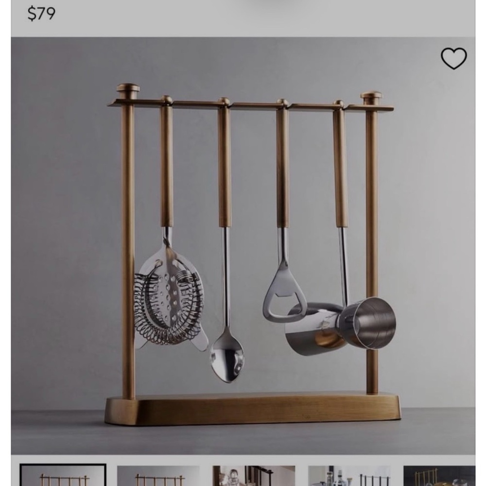 Pottery Barn Bar Tool Set & Shaker